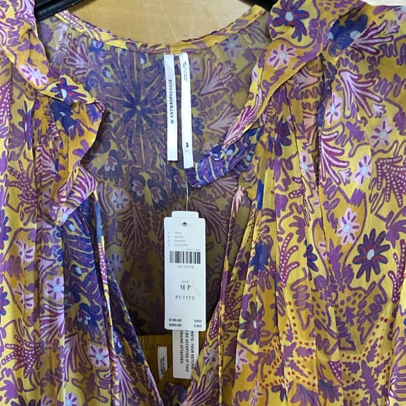 NWT Anthropologie The Marais Chiffon maxi dress in size MP - Picture 10 of 13